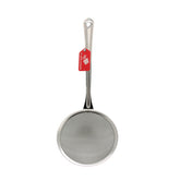 Strainer 14CM stainless steel kitchen tool for effective filtering and draining.